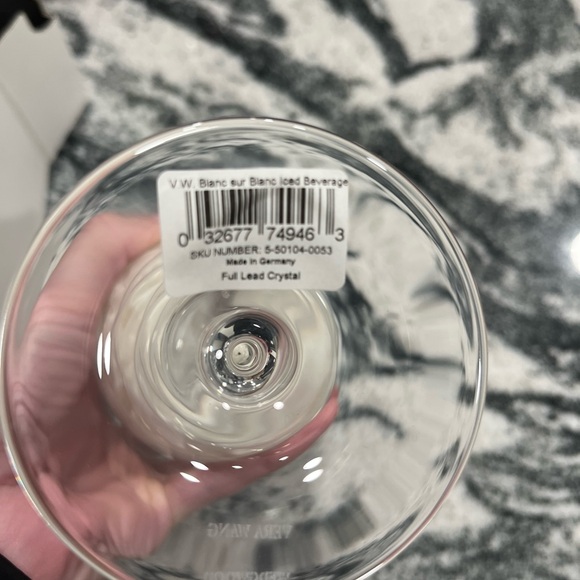 Wedgwood Vera Wang Blanc sur Blanc Iced Beverage Glass NIB Crystal - Picture 4 of 8